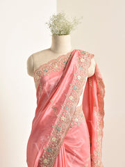 Peach Silk Saree