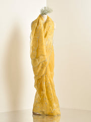 Yellow Organza Saree