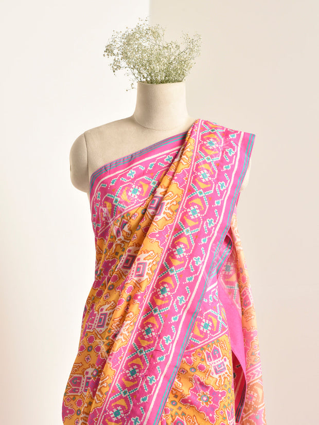 Yellow Vasansi Silk Patola Saree