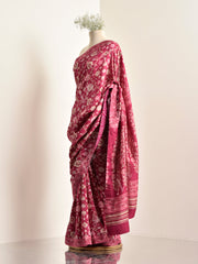 Pink Vasansi Silk Printed Saree