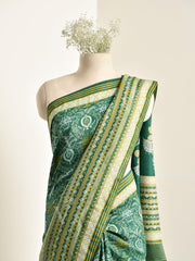 Green Vasansi Silk Printed Saree