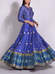 Blue Vasansi Silk Highlighted Gown