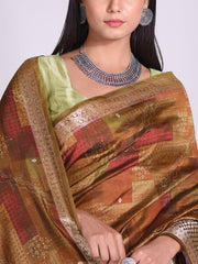 Green Tussar Printed Saree