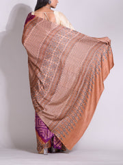 Purple Silk Bandhani Saree