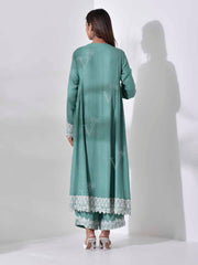 Jade Green Anarkali Kurta Pant Set