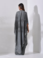 Charcoal Grey Dhoti with Cape