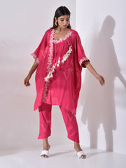 Fushcia Pink Kaftan Pant Set