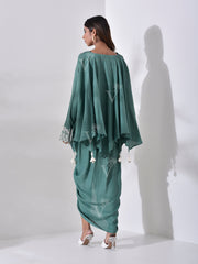 Jade Green Kaftan Dhoti Set