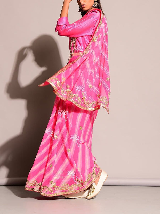 Sarees, Lehariya Saree, Traditional Wear, Gotta Patti, Georgette, Lehariya