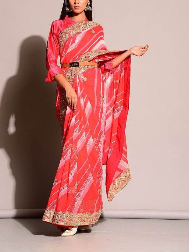 Sarees, Lehariya Saree, Traditional Wear, Gotta Patti, Georgette, Lehariya