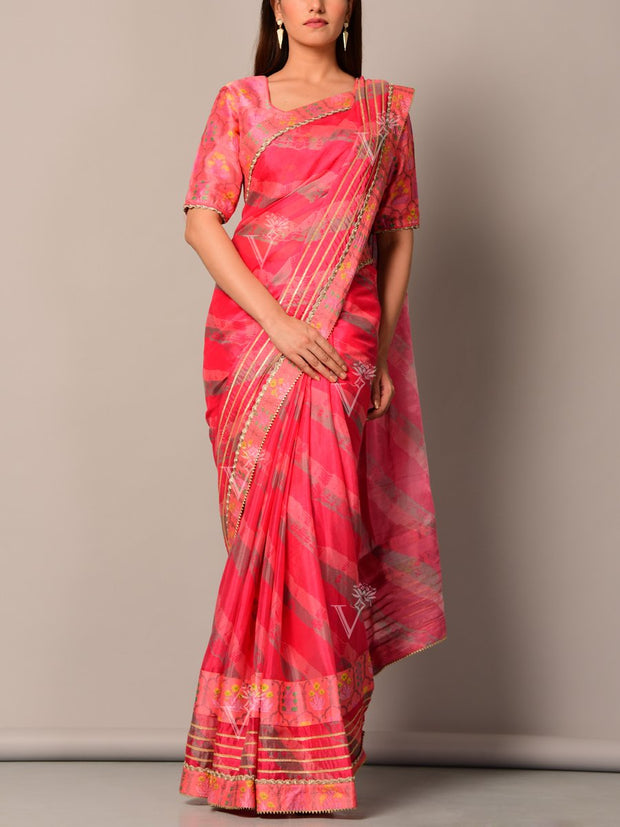 Saree, Sarees, Traditional, Traditional wear, Traditional saree, Georgette, Gotapatti, Leheriya, Leheriya saree, Teej, Rakhi, Gangour, Raksha bandhan, Rajasthani, Jaipuri, Festive wear