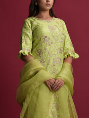 Green Silk Suit Set