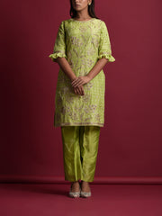 Green Vasansi Silk Gown