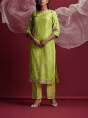 Green Silk Suit Set