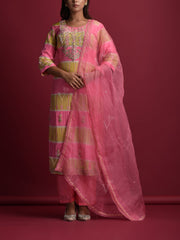 Pink Silk Suit Set