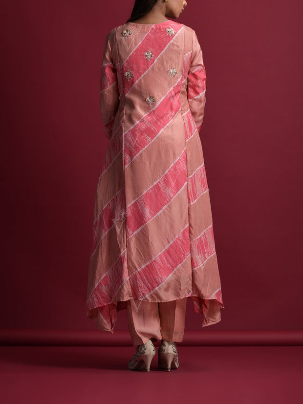 Pink Silk Suit Set