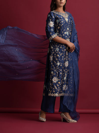 Blue Vasansi Silk Suit Set