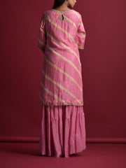 Pink Silk Suit Set