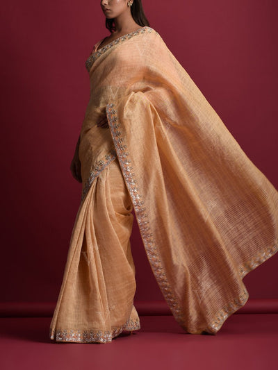 Golden Linen Gotta Patti Saree