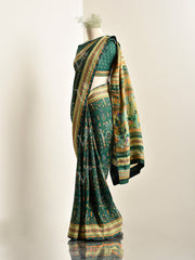 Green Vasansi Silk Printed Saree