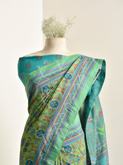 Green Vasansi Silk Printed Saree