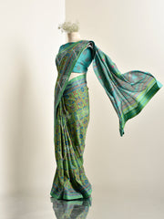 Green Vasansi Silk Printed Saree