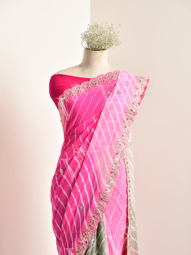 Multi Color Leheriya Saree