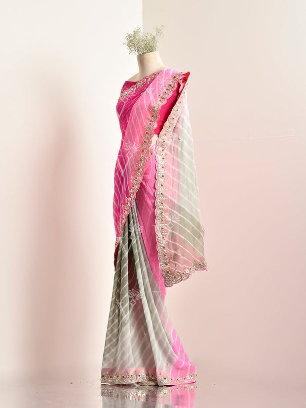 Multi Color Leheriya Saree