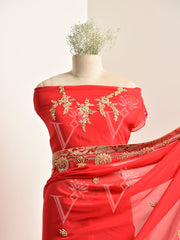 Red Georgette Saree