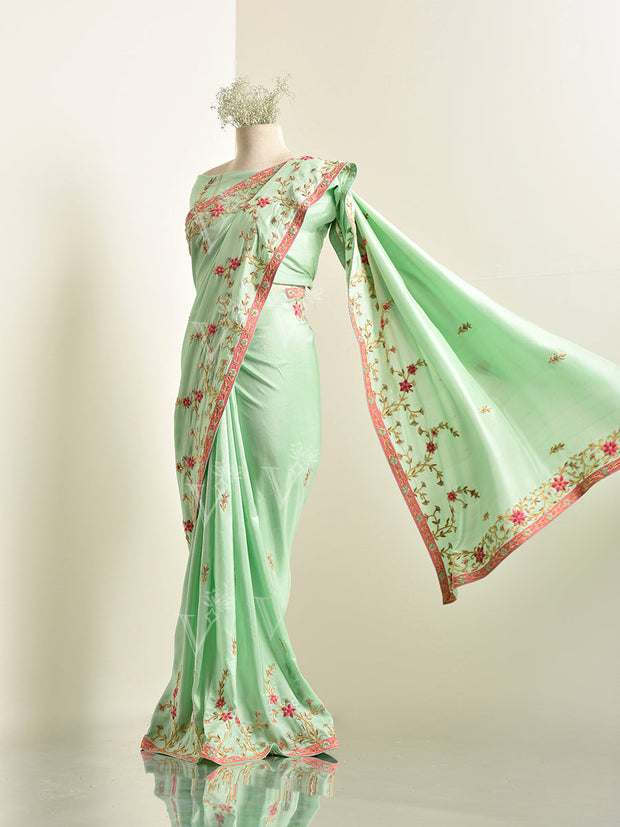 Sea Green Silk Saree