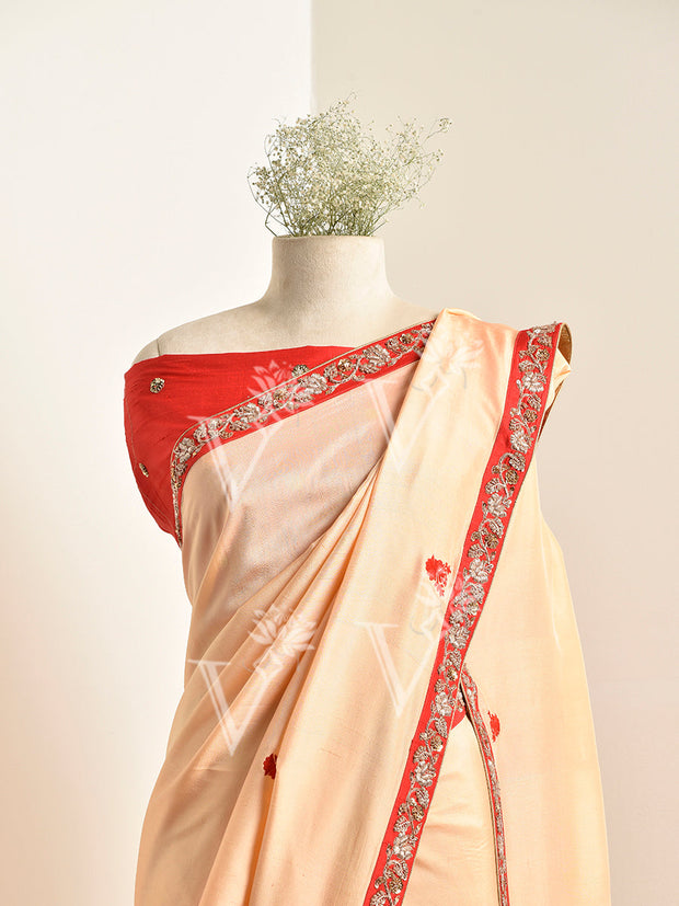 Peach Silk Saree