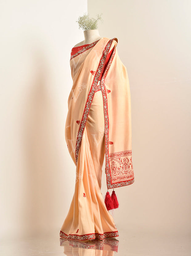 Peach Silk Saree