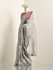 Grey Banarsi Silk Saree