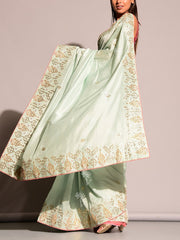 Powder Blue Gotta Patti Saree