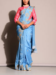 Blue  Gotta Patti Saree