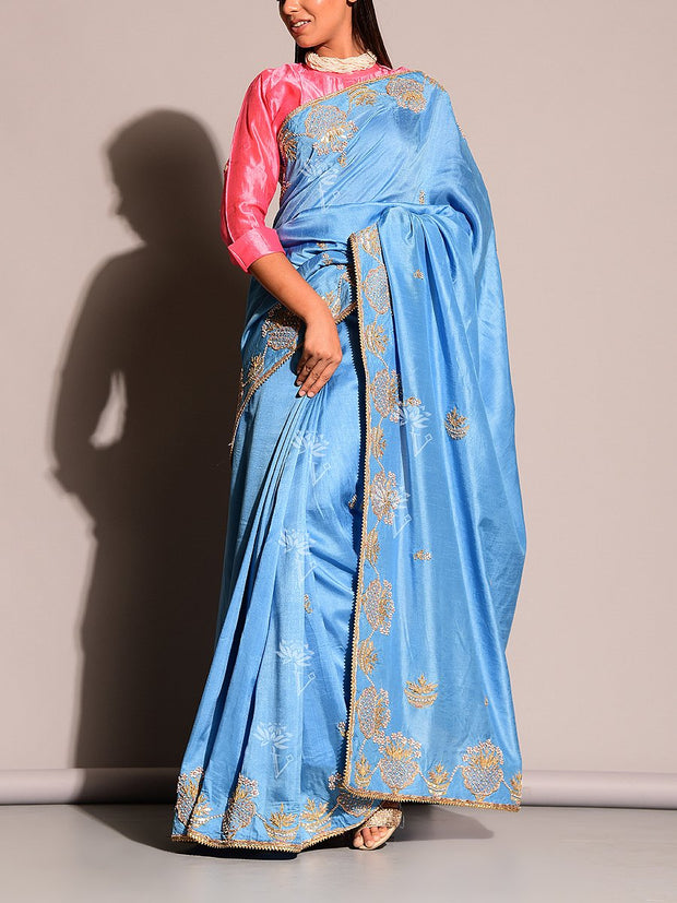 Silk Sare, Silk, Saree, Heavy, Gotta Patti, Zardosi, Designer Saree, Classy