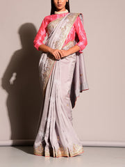 Grey Gotta Patti Saree