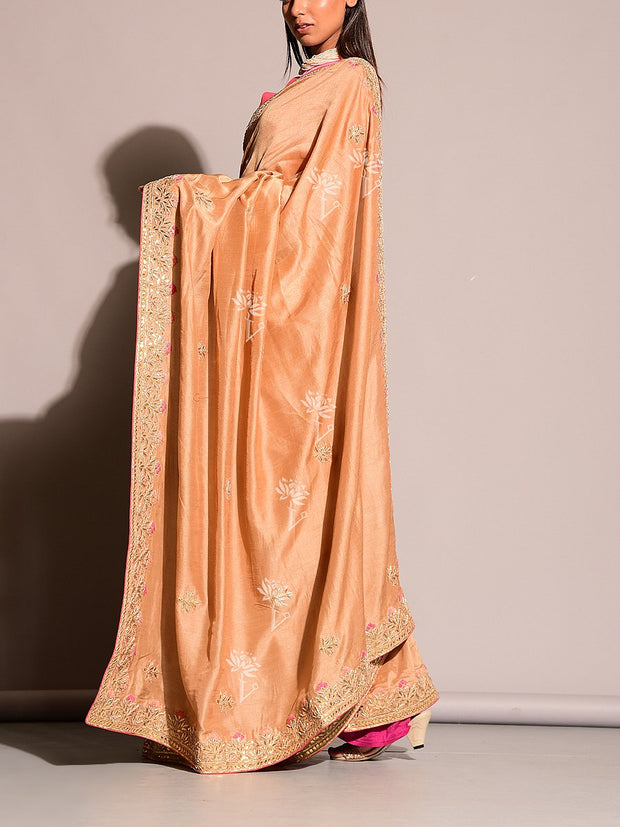 Golden Gotta Patti Saree