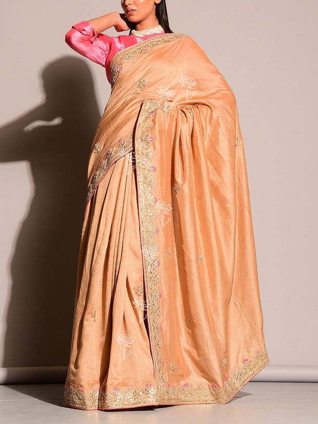 Golden Gotta Patti Saree