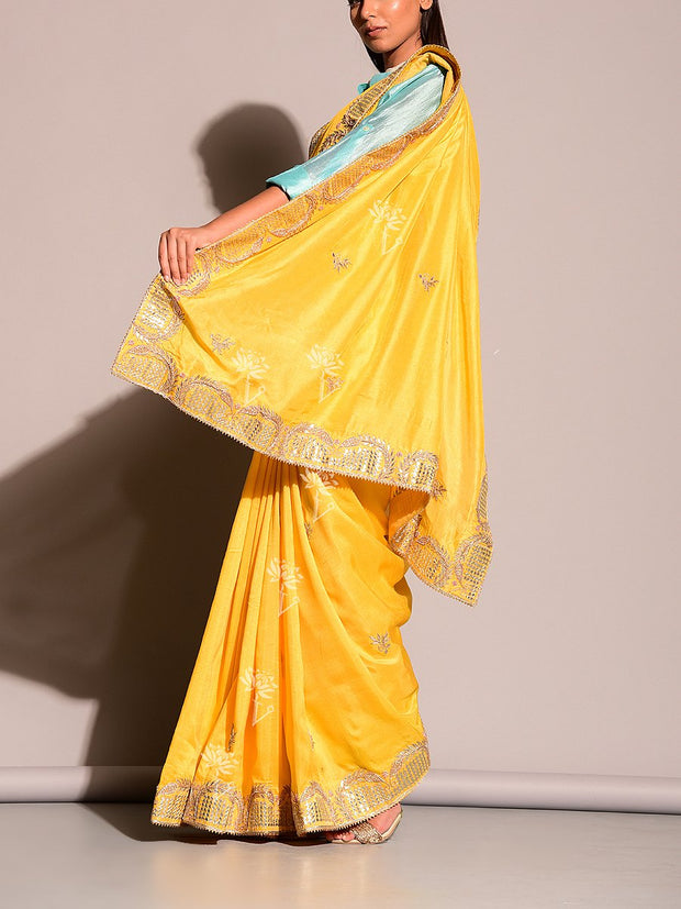 Yellow Gotta Patti Saree