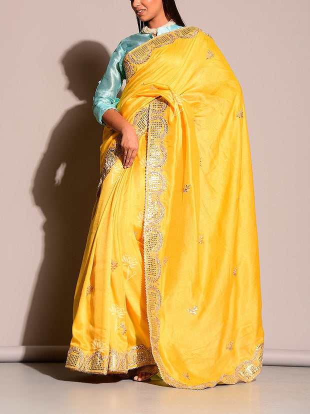 Yellow Gotta Patti Saree