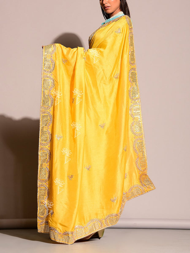 Yellow Gotta Patti Saree