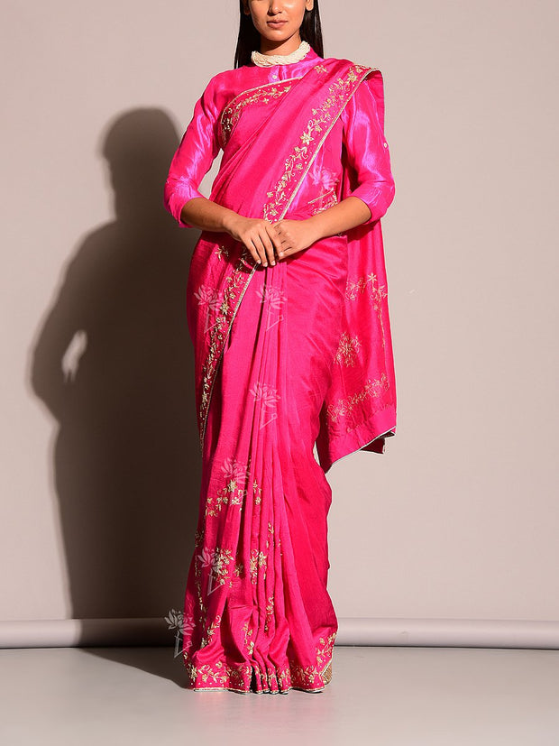 Pink Gotta Patti Saree