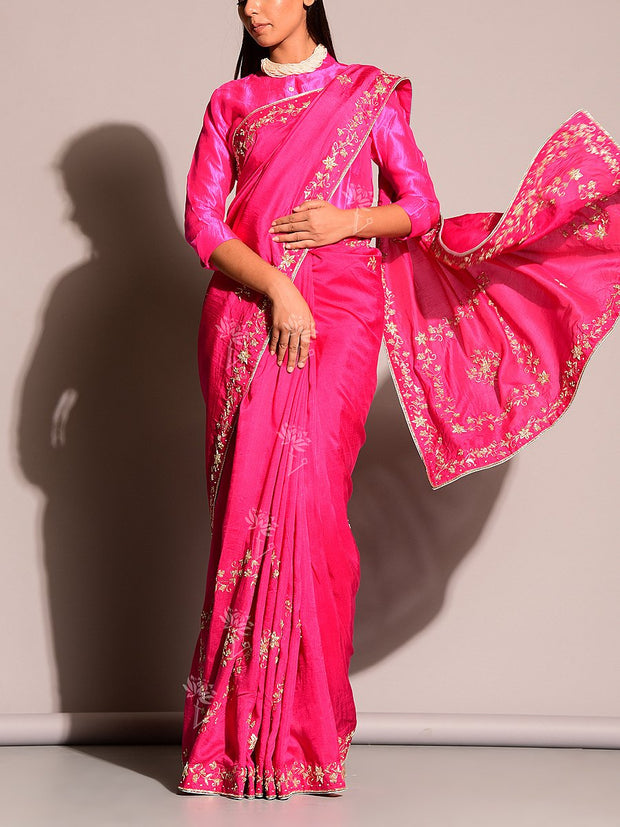 Pink Gotta Patti Saree