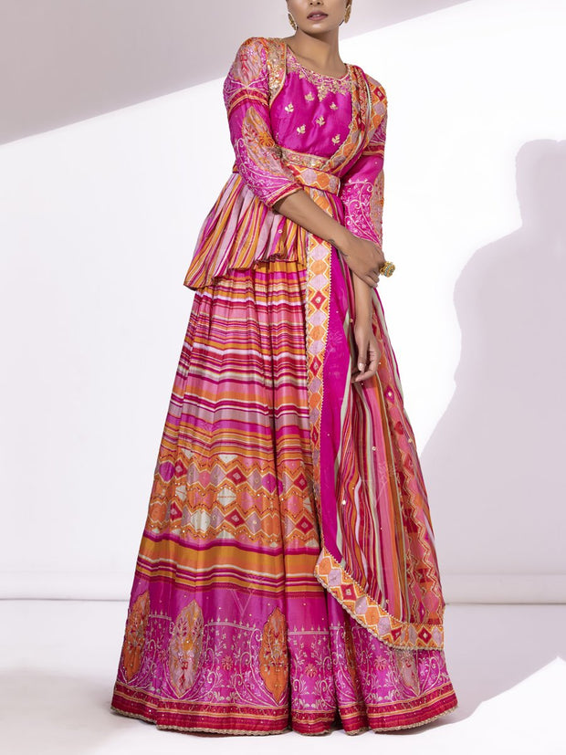 Lehenga, Lehenga set, Lehengas, Festive wear, Printed lehengas, Rajasthan, Rajasthani, prints, wedding wear, Trousseau