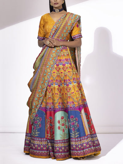 Lehenga, Lehenga set, Lehengas, Festive wear, Printed lehengas, Rajasthan, Rajasthani, prints, wedding wear, Trousseau