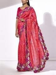 Persian Red Printed Saree