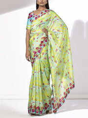 Green Printed Saree