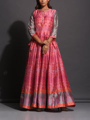 Anarkali, Anarkalis, Gown, Gowns, Traditional, Traditional outfit, Traditional wear, Printed, Silk, Silk gown, Silk anarkali, Light weight