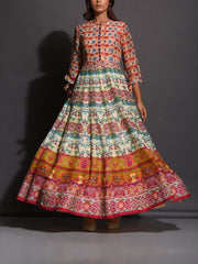 Anarkali, Anarkalis, Gown, Gowns, Traditional, Traditional outfit, Traditional wear, Printed, Silk, Silk gown, Silk anarkali, Light weight